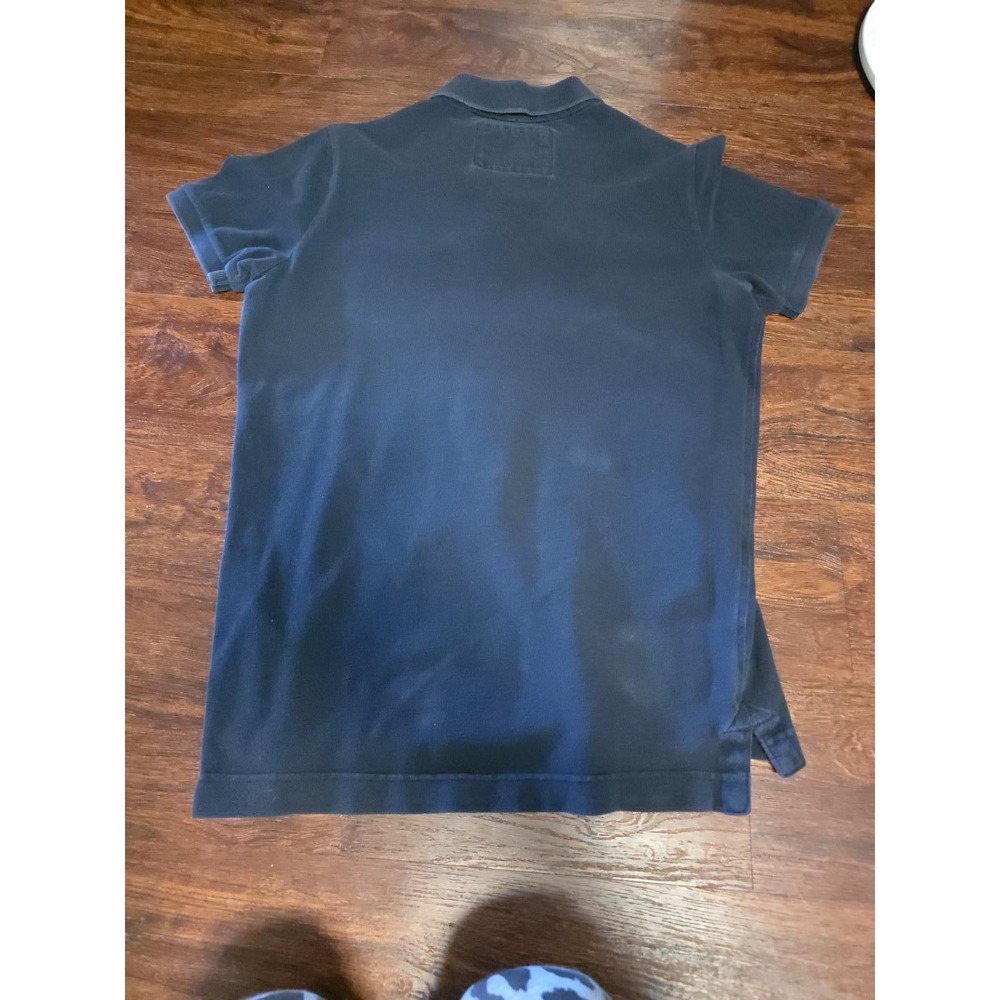 Abercrombie & Fitch Muscle Polo Shirt M Navy Red Moose Y2K 2000s Preppy - Picture 4 of 4